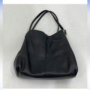 Coach Madison Leather Phoebe Handbag Purse Shoulder Bag Tote black (gently used)